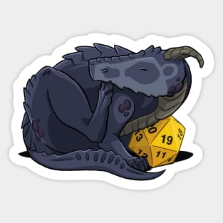 Black Dragon - D20 Sticker